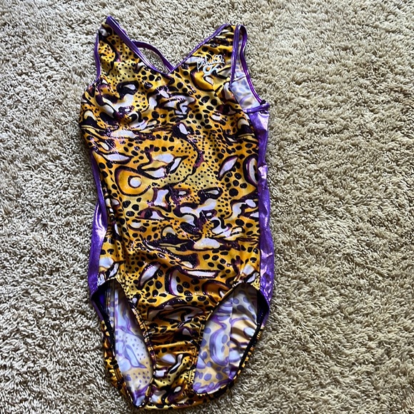 d:d Collection Sweetheart Gymnastics Leotard - Cheeky Cheetah